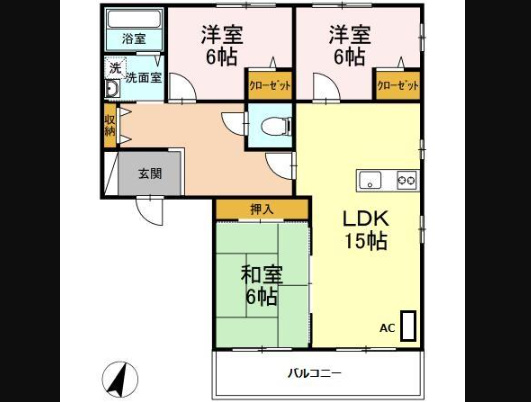 グリーンハイツひかりIIの間取り