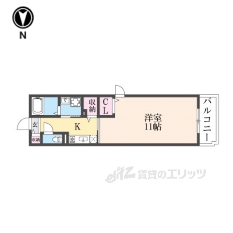 生駒市小瀬町のマンションの間取り