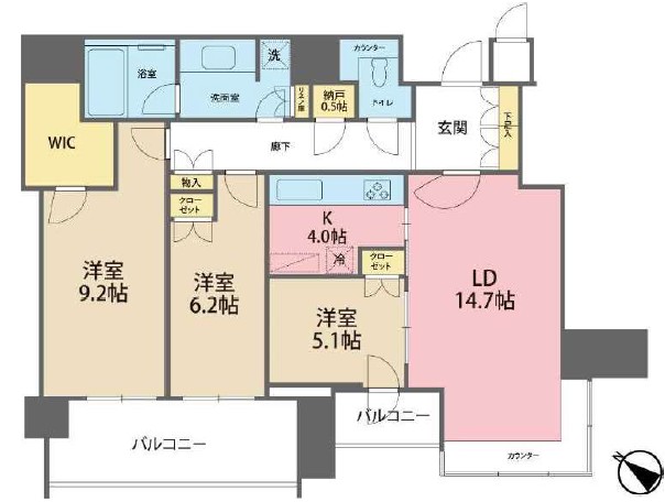 THE ROPPONGI TOKYO CLUB RESIDENCEの間取り