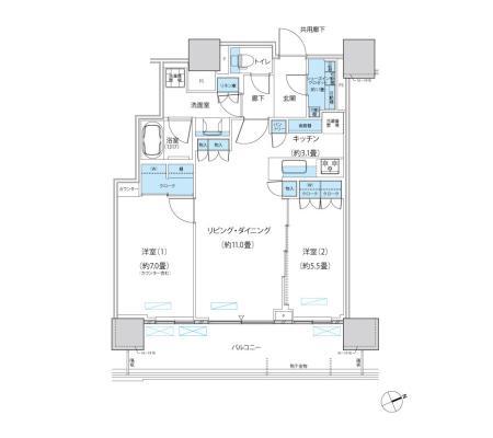 柏市若柴のマンションの間取り