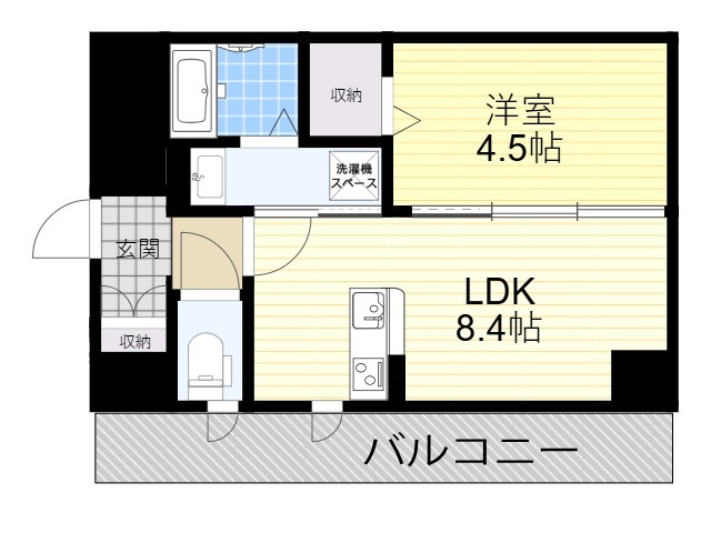 枚方市牧野阪のマンションの間取り