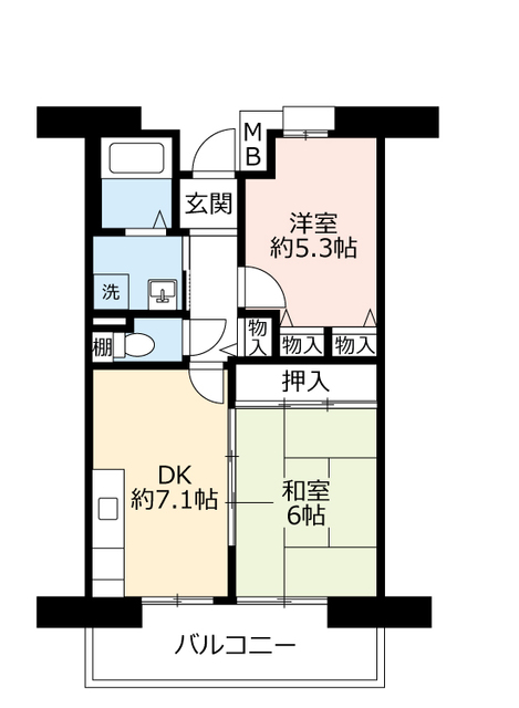 ＵＲ香里ヶ丘みずき街の間取り