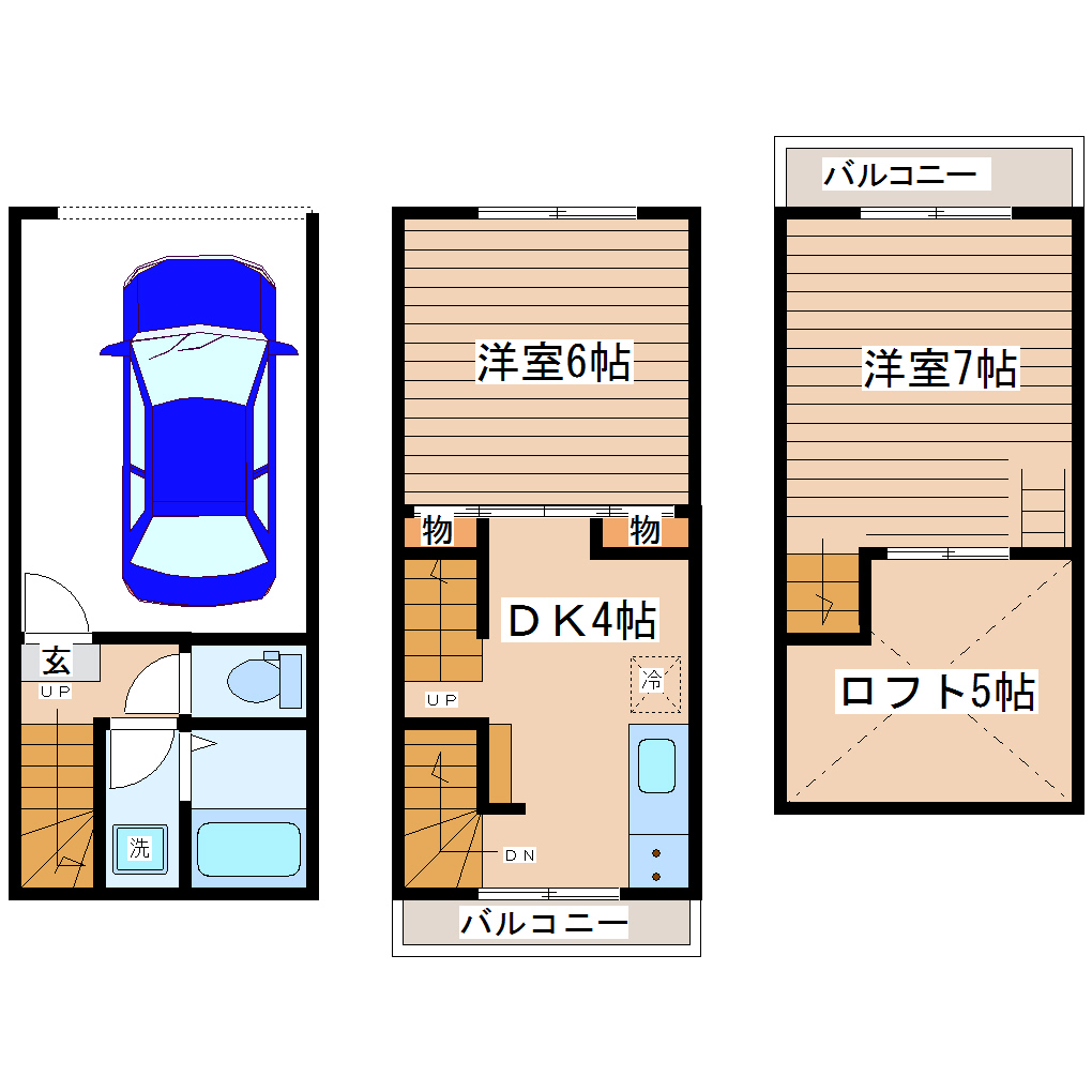 エクセルシャトーセーヌDの間取り