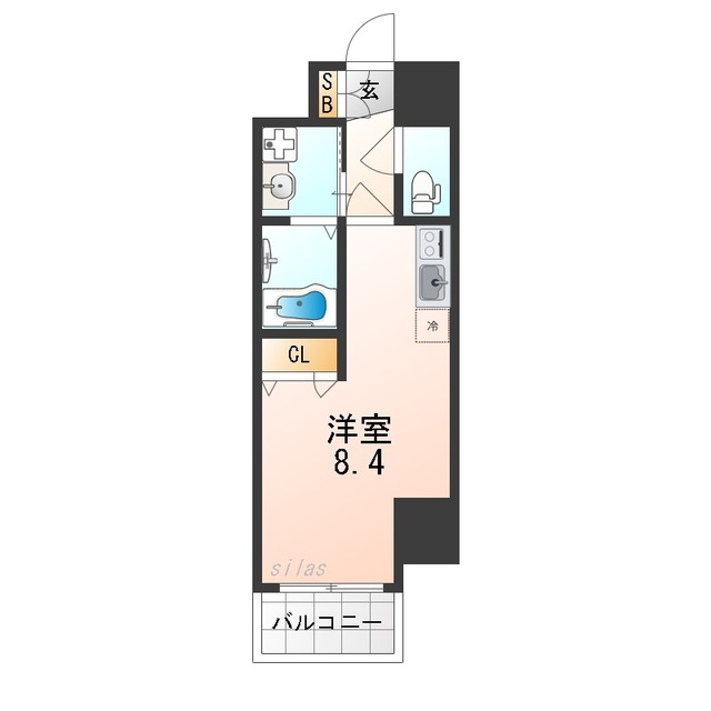 豊中市宝山町のマンションの間取り