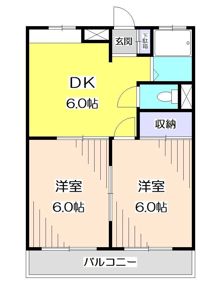 狭山市大字水野のマンションの間取り