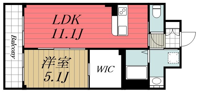 千葉市稲毛区黒砂のマンションの間取り