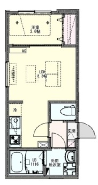 KISさいたま市岩槻区岩槻アパート1期1号棟の間取り