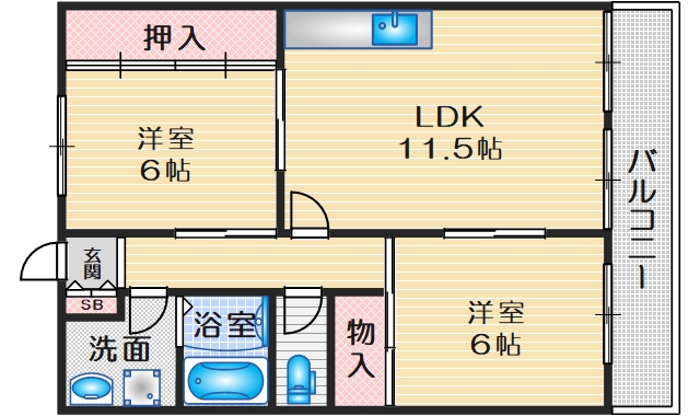 ボナール園の間取り