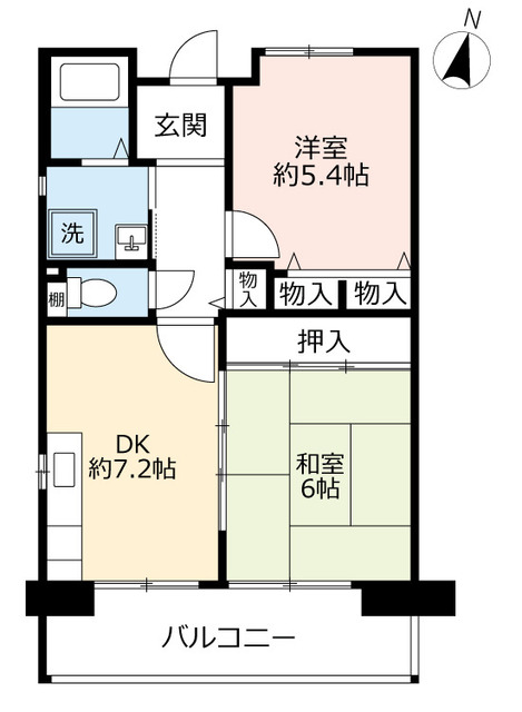 ＵＲ香里ヶ丘けやき東街の間取り