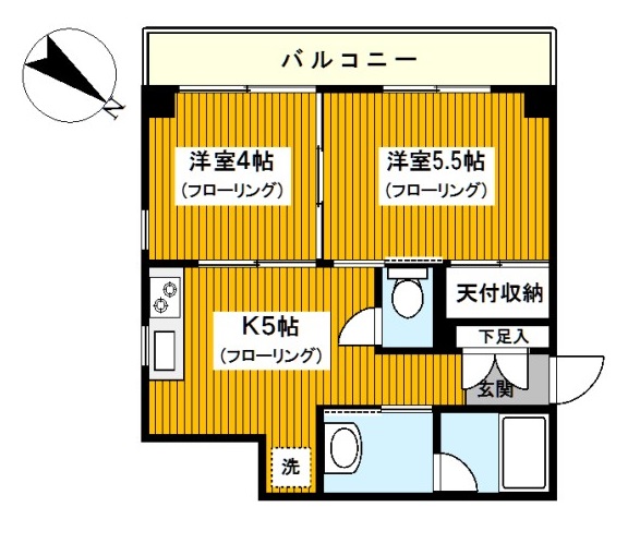 横浜市保土ケ谷区岩井町のマンションの間取り