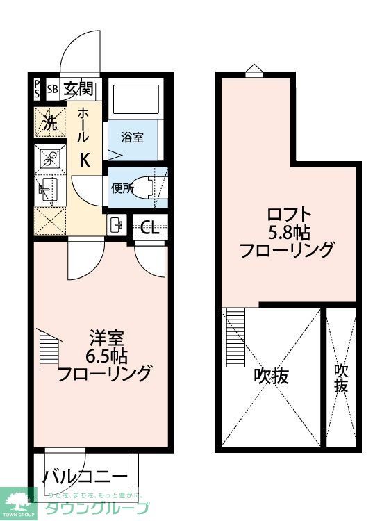 川崎市中原区市ノ坪のアパートの間取り