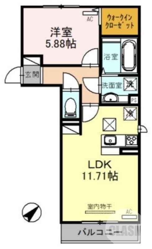 堺市堺区永代町のアパートの間取り