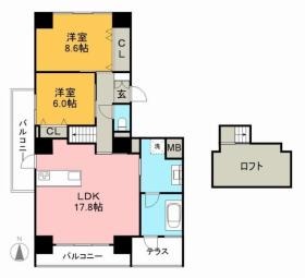 高知市新本町のマンションの間取り