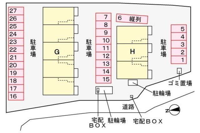 【ラ　コリーナ　Ｇの駐車場】