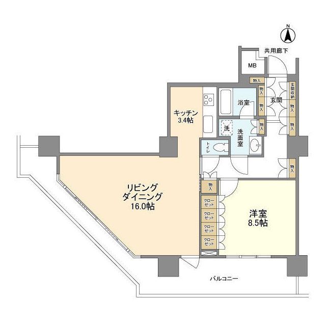 江東区豊洲のマンションの間取り