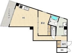 大阪市都島区片町のマンションの間取り