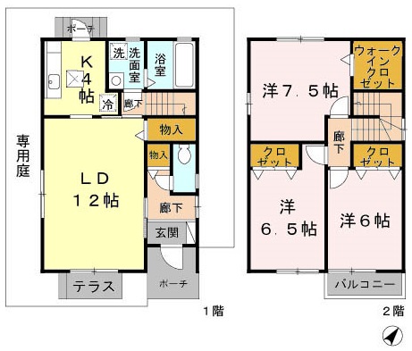 【柚垣様戸建IIの間取り】