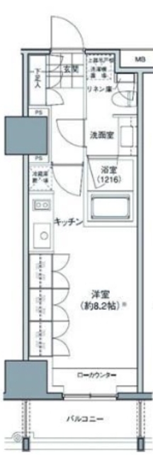 中野区東中野のマンションの間取り