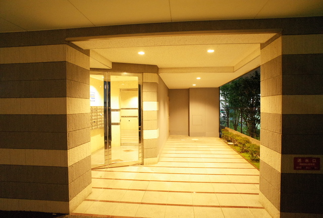 エントランス　夜に撮影しました