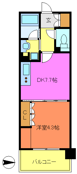 【墨田区業平のマンションの間取り】