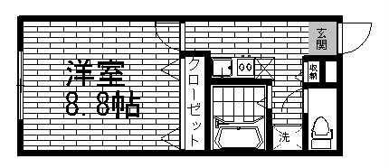 向日市鶏冠井町のアパートの間取り