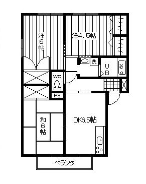 高松市木太町のアパートの間取り