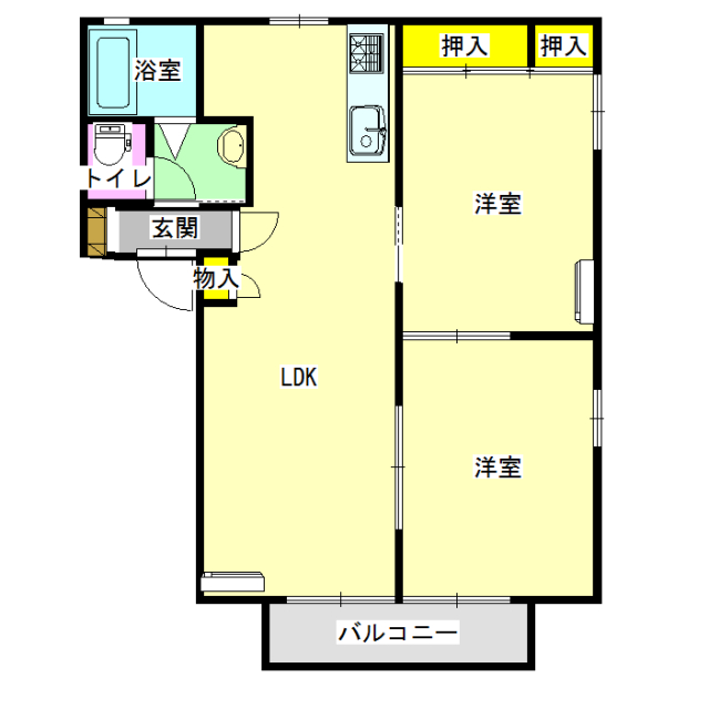 エクセレントＡ１０１の間取り