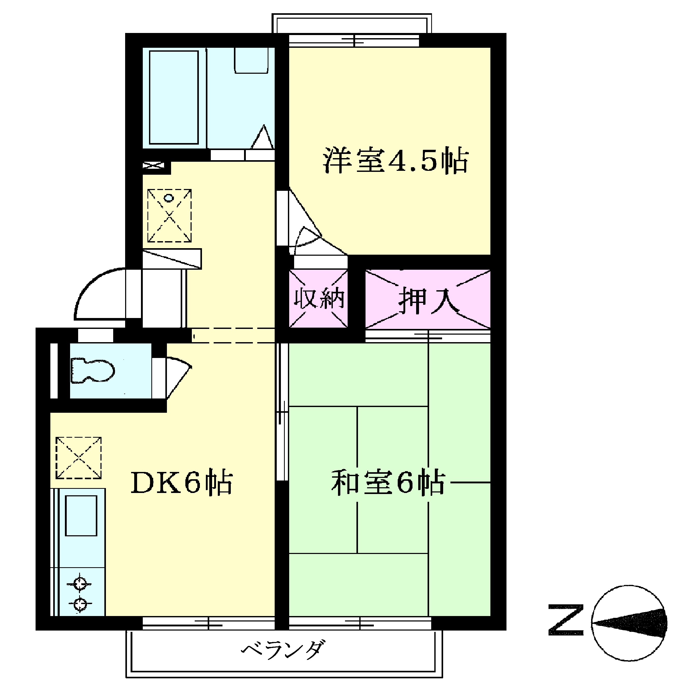 町田市金井のアパートの間取り