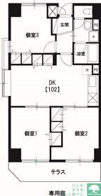 大田区多摩川のマンションの間取り