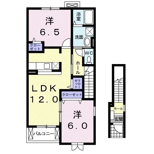 セレノ賀来西Ｂの間取り