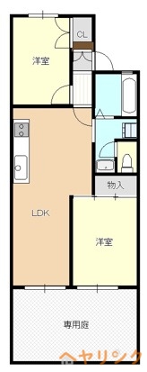 名古屋市守山区新守町のアパートの間取り