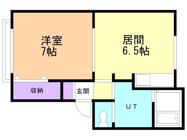 札幌市東区北二十六条東のアパートの間取り