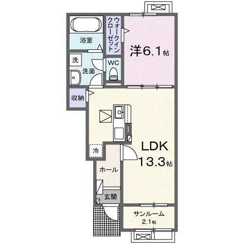 【ハーヴェスト山北町　Ａの間取り】