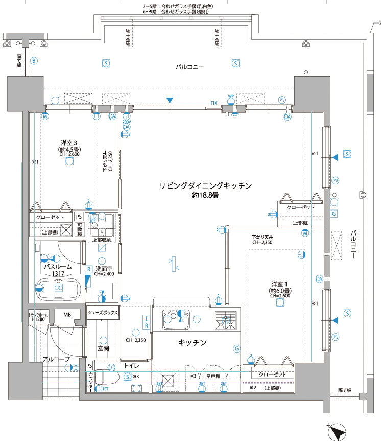 プレミアムコート古謝の間取り