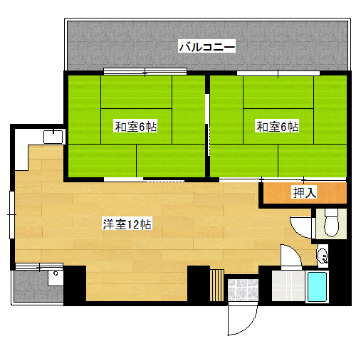 名古屋市東区百人町のマンションの間取り