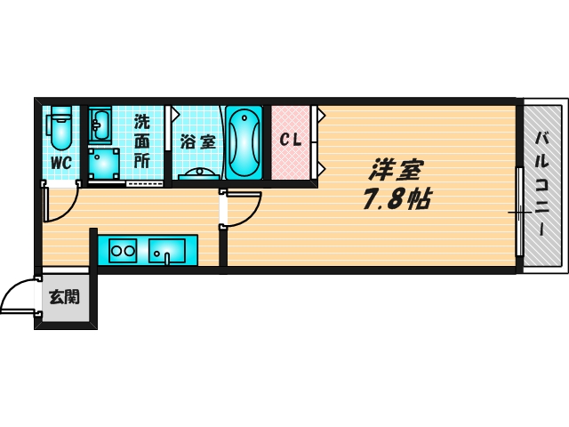 【フジパレス俊徳道WESTの間取り】