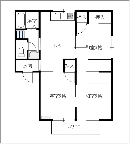 セジュール寿美　Ｄの間取り