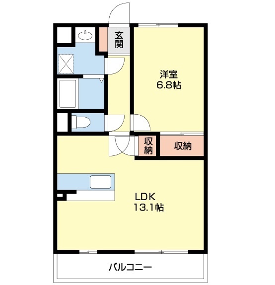 焼津市保福島のマンションの間取り