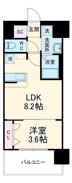 スワンズシティ大阪エスクレアの間取り