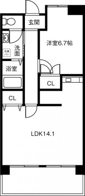 スリーエイト北町の間取り