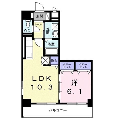 守山市播磨田町のマンションの間取り