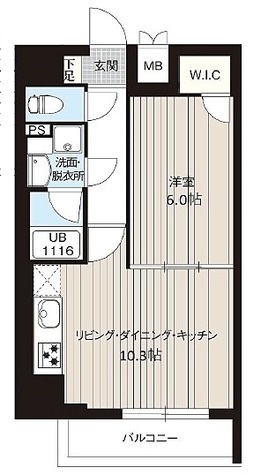 台東区清川のマンションの間取り