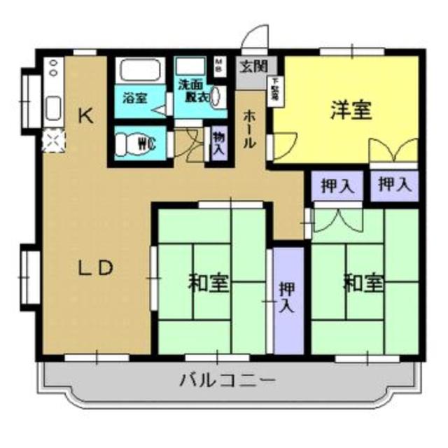 鹿児島市小野のマンションの間取り