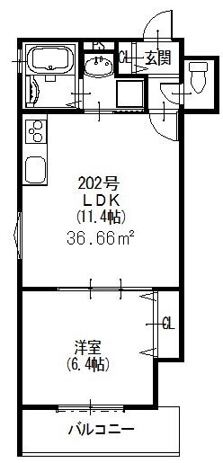 大阪市東住吉区照ケ丘矢田のアパートの間取り