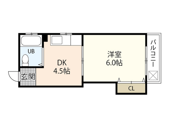 広島市中区千田町のマンションの間取り