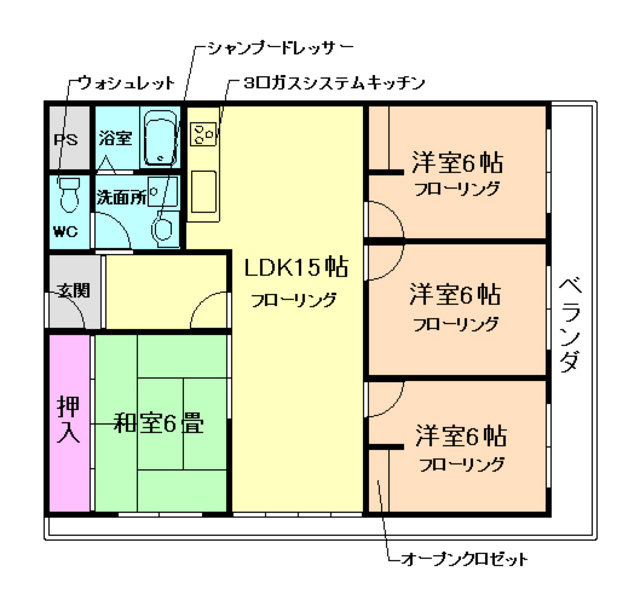 メゾンドゥアテリアの間取り