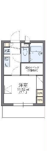 レオパレスクワトロの間取り