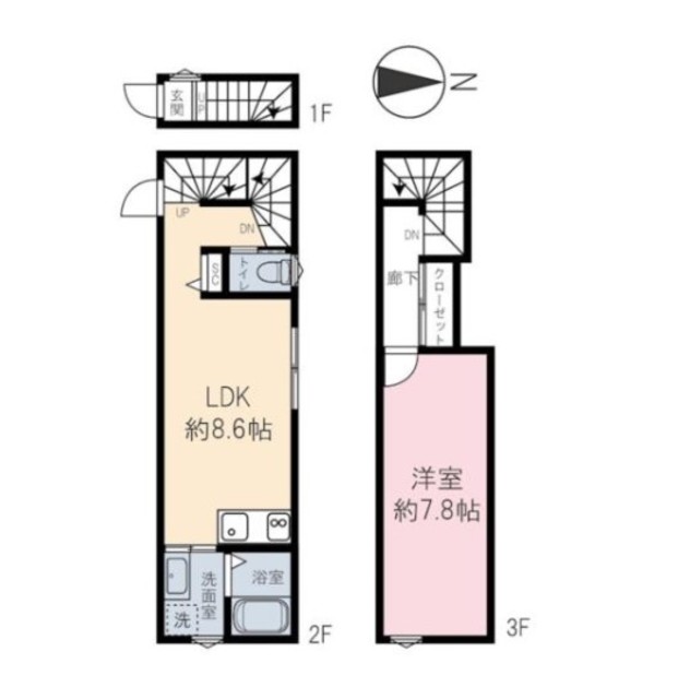 【板橋区徳丸のアパートの間取り】