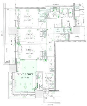 福岡市東区香椎照葉のマンションの間取り