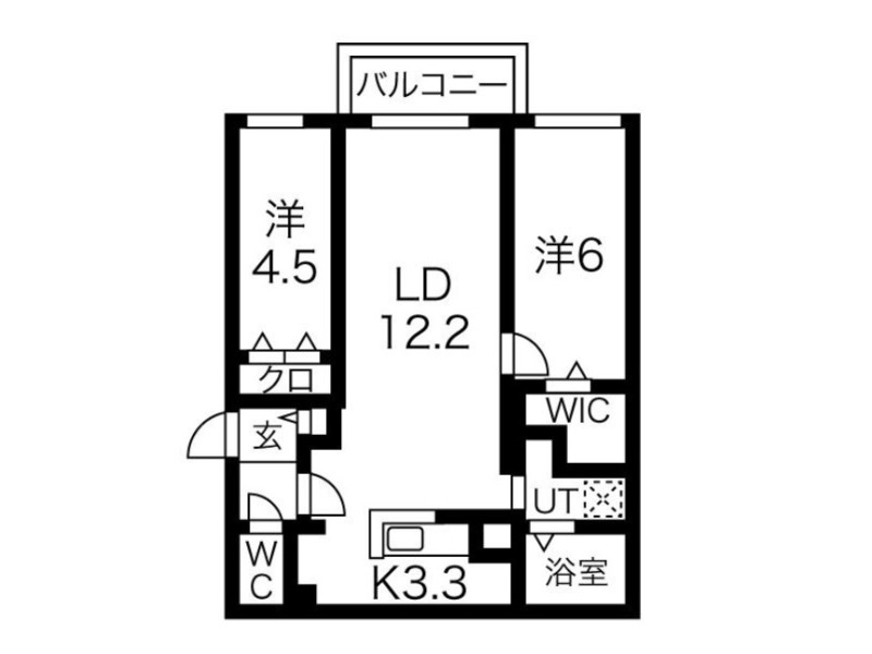 ブランシャール西線14条の間取り